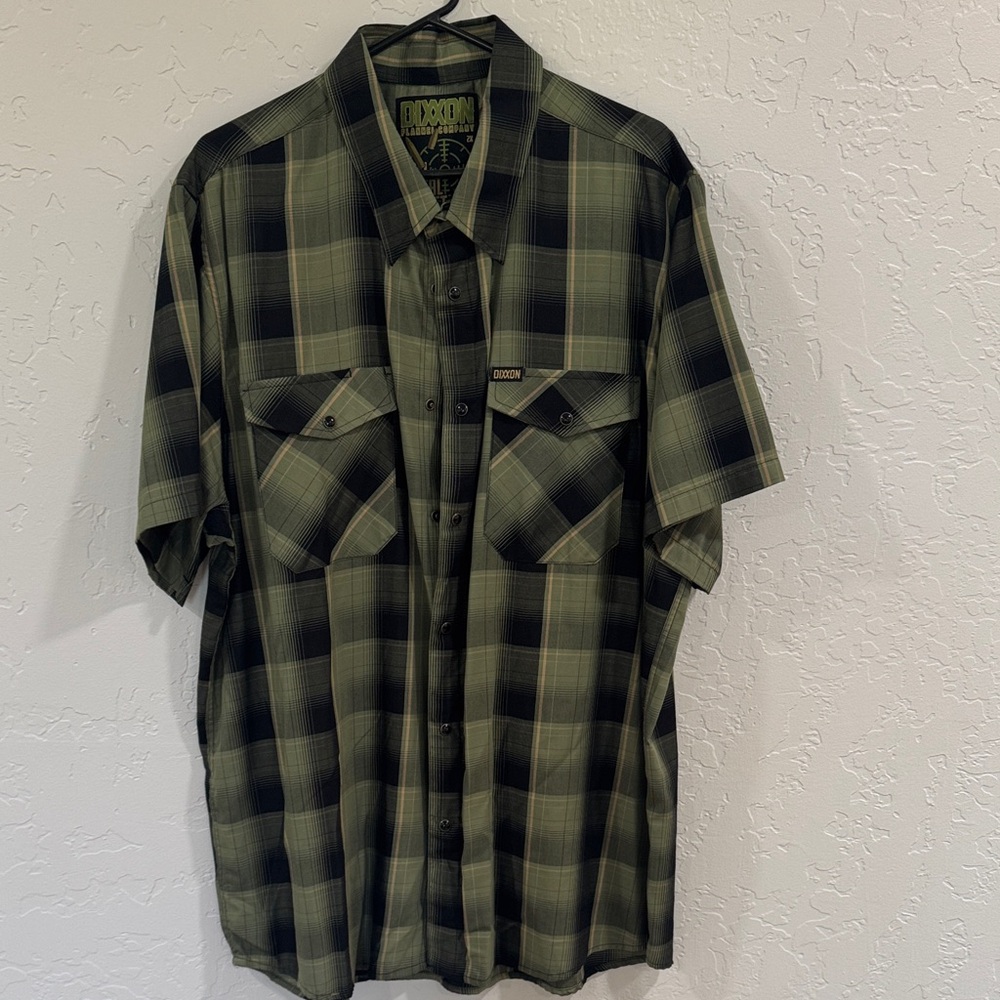 Dixxon “Full Metal Jacket”  Green Plaid Button Down 2X